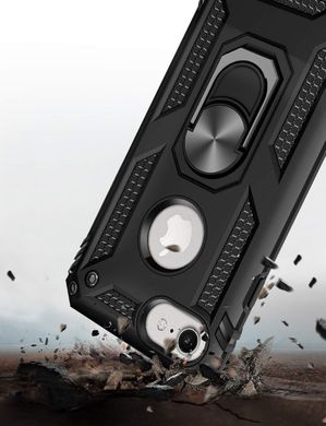 Чехол Shield для Iphone 6 Plus / 6s Plus бронированный Бампер с подставкой Black