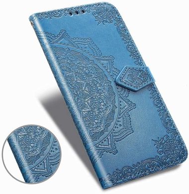 Чехол Vintage для Xiaomi Redmi Note 9 Pro книжка кожа PU голубой