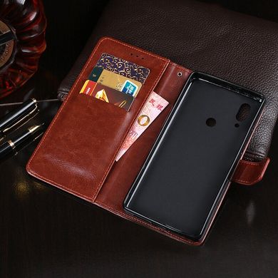 Чехол Idewei для Meizu Note 9 книжка кожа PU коричневый
