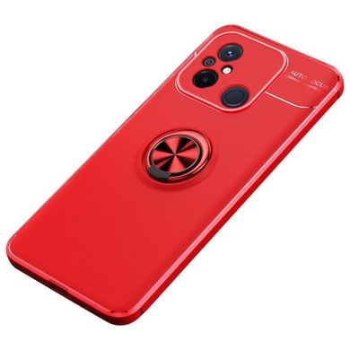 Чехол TPU Ring для Xiaomi Redmi 12C бампер противоударный с кольцом Red