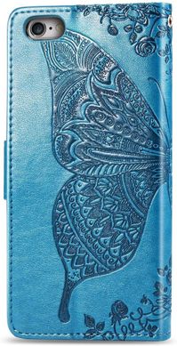 Чехол Butterfly для IPhone SE 2020 Книжка кожа PU голубой