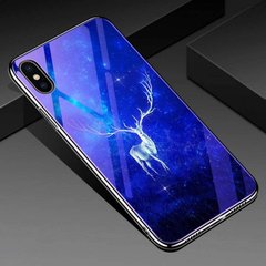 Чехол Glass-Case для Iphone XS бампер стеклянный Deer