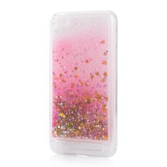 Чохол Glitter для Xiaomi Redmi 5a Бампер Рідкий блиск зірки рожевий