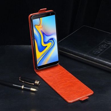 Чехол Idewei для Samsung Galaxy J6 Plus 2018 / J610 / J6 Prime флип вертикальный кожа PU коричневый