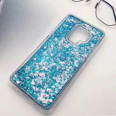Чехол Glitter для Samsung Galaxy S9 / G960 бампер силиконовый аквариум Синий