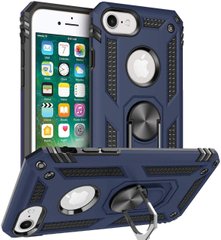 Чохол Shield для Iphone 7/8 броньований Бампер з підставкою Dark-Blue
