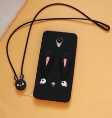 Чохол Funny-Bunny 3D для Meizu M5 Бампер гумовий чорний