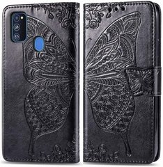 Чехол Butterfly для Samsung Galaxy M21 / M215 книжка кожа PU черный