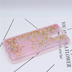 Чохол Glitter для Meizu M6 Note Бампер Рідкий блиск зірки рожевий