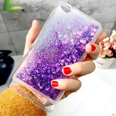 Чохол Glitter для Xiaomi Mi4c / Mi4i бампер Рідкий блиск Фіолетовий