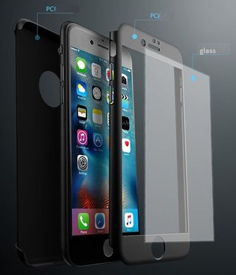 Чехол Ipaky для Iphone 7 Plus / Iphone 8 Plus бампер + стекло 100% оригинальный с вырезом 360 Black