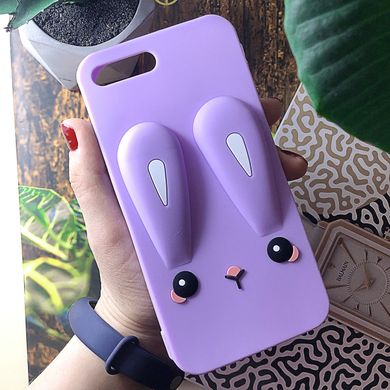 Чохол Funny-Bunny для Iphone 7 Plus / 8 Plus бампер гумовий заєць Бузковий