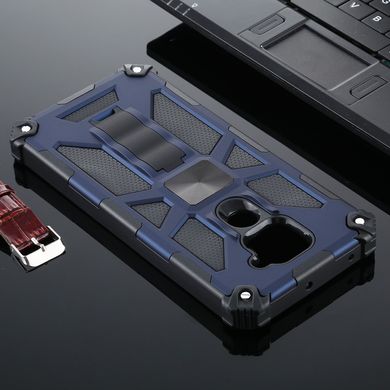 Чехол Shockproof Shield для Xiaomi Redmi 10X бампер противоударный с подставкой Blue