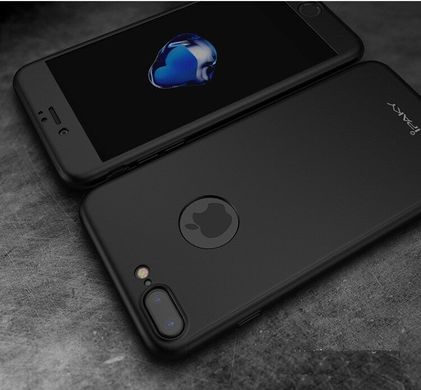 Чехол Ipaky для Iphone 7 Plus / Iphone 8 Plus бампер + стекло 100% оригинальный с вырезом 360 Black