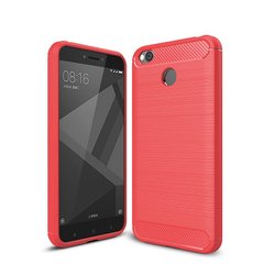 Чехол Carbon для Xiaomi Redmi 4X бампер Pink