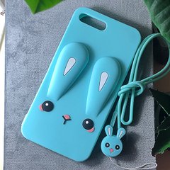 Чехол Funny-Bunny для Iphone 7 Plus / 8 Plus бампер резиновый заяц Голубой