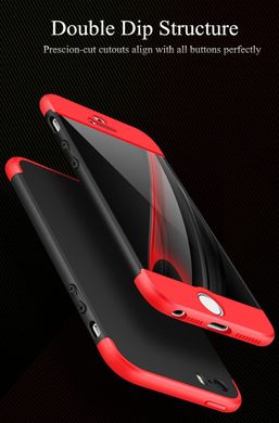 Чехол GKK 360 для Iphone 5 / 5s / SE Бампер оригинальный без выреза Black-Red