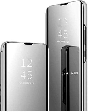 Чехол Mirror для Xiaomi Redmi 8 книжка зеркальная Clear View Silver