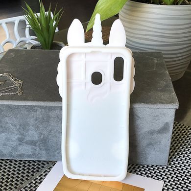 Чехол 3D Toy для Samsung Galaxy A20 2019 / A205 бампер резиновый Единорог White