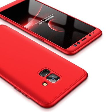 Чехол GKK 360 для Samsung A8 Plus / A730F бампер накладка Red