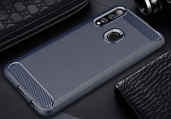 Чехол Carbon для Huawei P Smart Z противоударный бампер синий