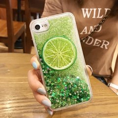 Чохол Glitter для Iphone 6 / 6s Бампер Рідкий блиск Lime
