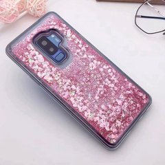 Чехол Glitter для Samsung Galaxy S9 Plus / G965 бампер силиконовый аквариум Розовый