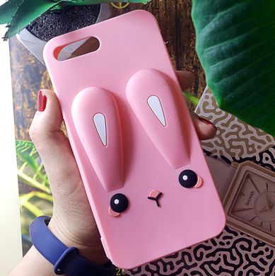 Чохол Funny-Bunny для Iphone 7 Plus / 8 Plus бампер гумовий заєць Рожевий