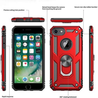 Чехол Shield для Iphone 6 Plus / 6s Plus бронированный Бампер с подставкой Red