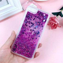 Чохол Glitter для Iphone 7/8 Бампер Рідкий блиск фіолетовий