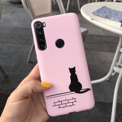 Чехол Style для Xiaomi Redmi Note 8T силиконовый бампер Розовый Cat