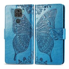 Чохол Butterfly для Xiaomi Redmi 10X 4G книжка шкіра PU блакитний