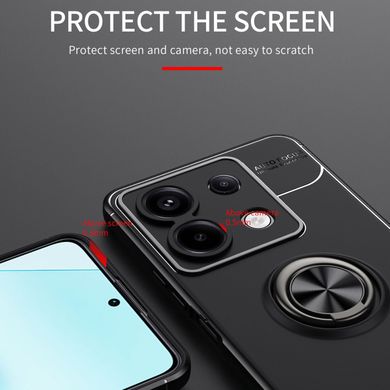 Чехол TPU RIng для Xiaomi Redmi Note 13 Pro 5G бампер противоударный с кольцом Black