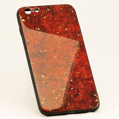 Чехол Epoxy для Iphone 6 / 6s бампер мраморный Red