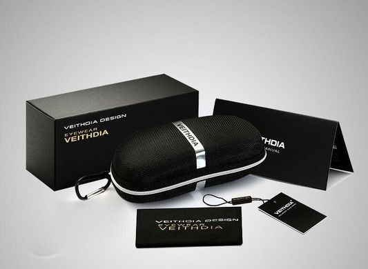 Очки поляризационные Veithdia 6108 Black-S солнцезащитные + футляр