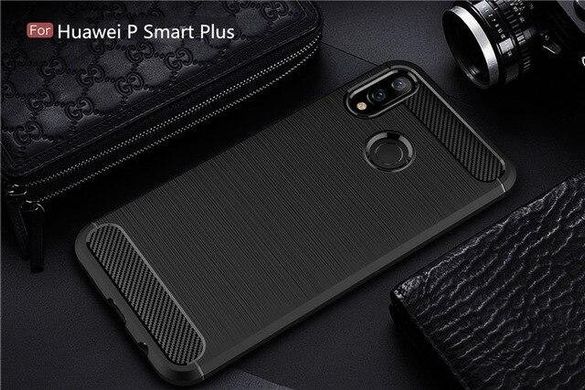 Чехол Carbon для Huawei P Smart Plus / INE-LX1 бампер Black