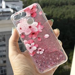 Чохол Glitter для Xiaomi Mi 8 Lite Бампер Рідкий блиск Sakura