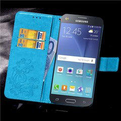 Чохол Clover для Samsung Galaxy J7 2015 J700 книжка жіночий блакитний