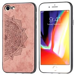 Чохол Embossed для IPhone SE 2020 бампер накладка тканинний рожевий