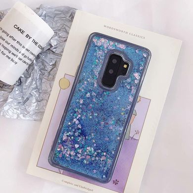 Чехол Glitter для Samsung Galaxy S9 Plus / G965 бампер силиконовый аквариум Синий