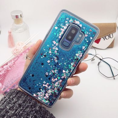 Чехол Glitter для Samsung Galaxy S9 Plus / G965 бампер силиконовый аквариум Синий