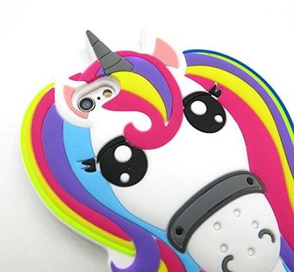 Чохол 3D Toy для Iphone 6 / 6s Бампер гумовий Єдиноріг Rainbow