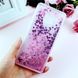 Чехол Glitter для Samsung J6 Plus 2018 / J610 бампер Жидкий блеск сердце Розовый