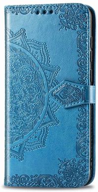Чехол Vintage для Xiaomi Redmi Note 8 Pro книжка кожа PU голубой