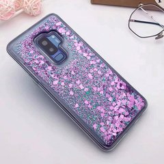 Чехол Glitter для Samsung Galaxy S9 Plus / G965 бампер силиконовый аквариум Фиолетовый