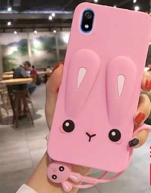 Чехол Funny-Bunny 3D для Xiaomi Redmi 7A бампер резиновый Розовый