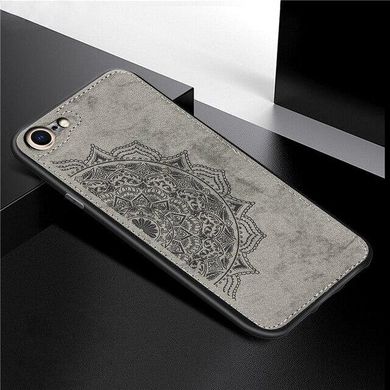 Чехол Embossed для IPhone SE 2020 бампер накладка тканевый серый