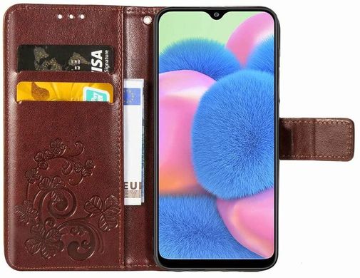 Чехол Clover для Samsung Galaxy A30S 2019 / A307F книжка кожа PU коричневый