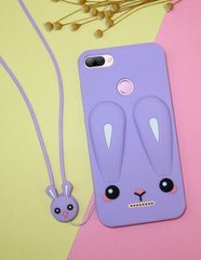 Чехол Funny-Bunny 3D для Xiaomi Redmi 6 Бампер резиновый сиреневый