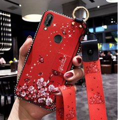Чехол Lanyard для Xiaomi Mi Play бампер с ремешком Red
